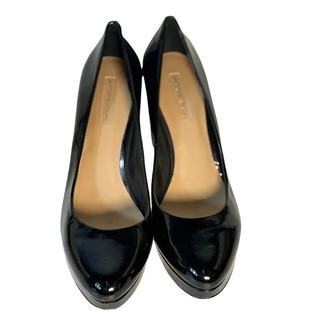 Antonio Melani Black Patent Leather Pumps Women's Size 9M Classic